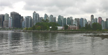 Uitzicht, Vancouver, Stanley Park, Skyline, downtown
